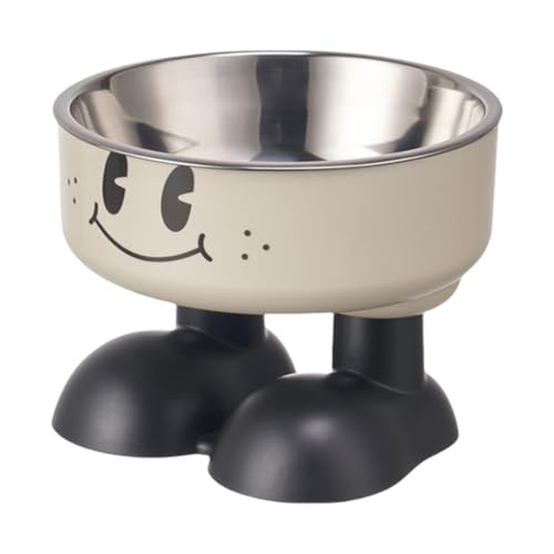 Erhöhter Futternapf für Haustiere mit ergonomischem Design, große Kapazität, Edelstahl-Futterspender für kleine Hunde von sodeber