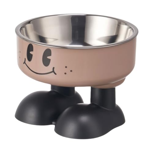 Erhöhter Futternapf für Haustiere mit ergonomischem Design, große Kapazität, Edelstahl-Futterspender für kleine Hunde von sodeber