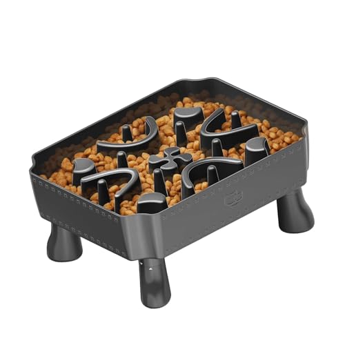 Langsamer Futternapf für Hunde, verstellbar, bequem, für Haus und Garten von sodeber