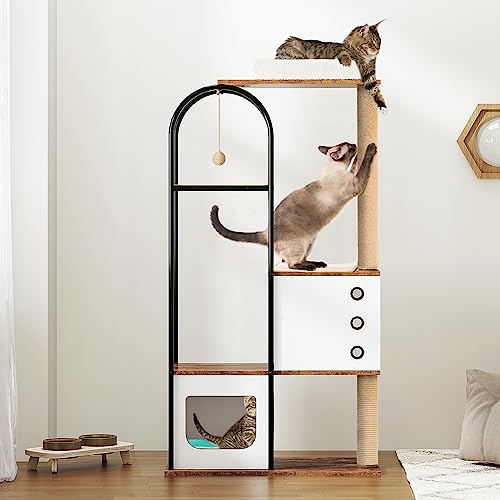 soges Katzenbaum im Industriestil Katzenschrank mit Katzenturm, Katzenbaum, Kratzbaum, Katzenhaus aus Holz. soges Katzenbaum im Industriestil Katzenschrank mit Katzenturm, Katzenbaum, Kratzbaum, Katzenhaus aus Holz. von soges