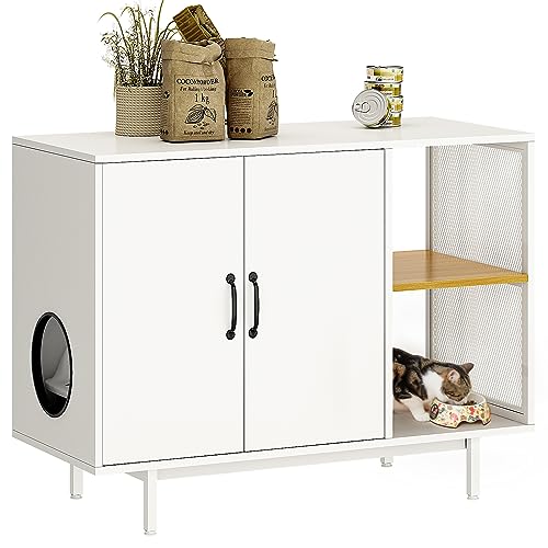soges Katzentoiletten-Gehege Holz Katzenhaus mit Aufbewahrungsschrank, versteckter Katzenmöbel Schrank, Wohnzimmer-Aufbewahrungsschrank mit Katzen-Loch soges Katzentoiletten-Gehege Holz Katzenhaus mit Aufbewahrungsschrank, versteckter Katzenmöbel Schrank, Wohnzimmer-Aufbewahrungsschrank mit Katzen-Loch von soges