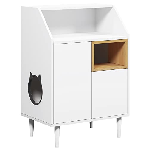 sogesfurniture Katzenschrank, Katzenklo Schrank, Katzenhöhle, Katzenhaus mit 2 Türen Katzentoilette, Katzenstreu-Aufbewahrungsbox, Beistellschrank für Wohnzimmer, Schlafzimmer, 62.5 * 40 * 92cm sogesfurniture Katzenschrank, Katzenklo Schrank, Katzenhöhle, Katzenhaus mit 2 Türen Katzentoilette, Katzenstreu-Aufbewahrungsbox, Beistellschrank für Wohnzimmer, Schlafzimmer, 62.5 * 40 * 92cm von sogesfurniture