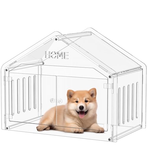 Acryl-Hundehütte für den Innenbereich, transparente Hundebox für kleine Hunde, moderne Hundehütte für den Innenbereich, für die meisten kleinen Hunde, Katzen, Haustiere (transparent, 40 x 54,6 x 68,6 Acryl-Hundehütte für den Innenbereich, transparente Hundebox für kleine Hunde, moderne Hundehütte für den Innenbereich, für die meisten kleinen Hunde, Katzen, Haustiere (transparent, 40 x 54,6 x 68,6 von solaround