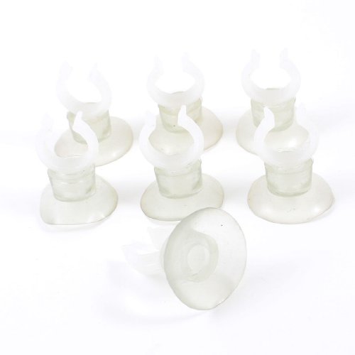 sourcing map 7 Pcs Aquarium Fish Tank Saugnapf Halter Wasserrohr Sucker Clip Rohrhalter 10mm von uxcell