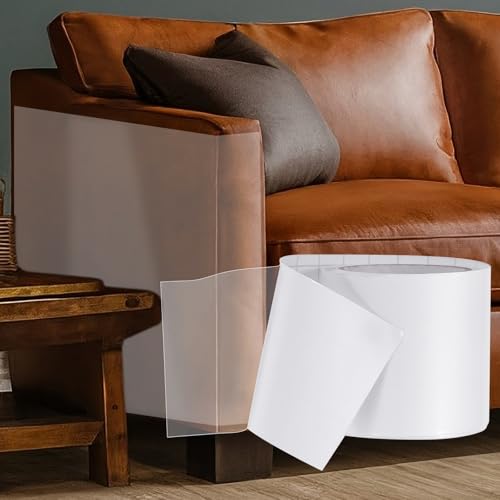 sourcing map Anti-Kratz-Möbelschutz, 1 Rolle 500,4 cm x 4,8 cm, einseitiger klebriger Couchschutz von Katzenkrallen, klarer Schutz vor Katzen, Kratzen für Sofa-Ecken, Wände, Türen von sourcing map