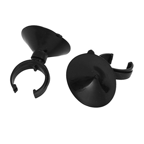 sourcing map Aquarium Saugnapf 38mm Fluglinie Luftschlauch Halter Clips Schwarz 2 STK. DE de von sourcing map