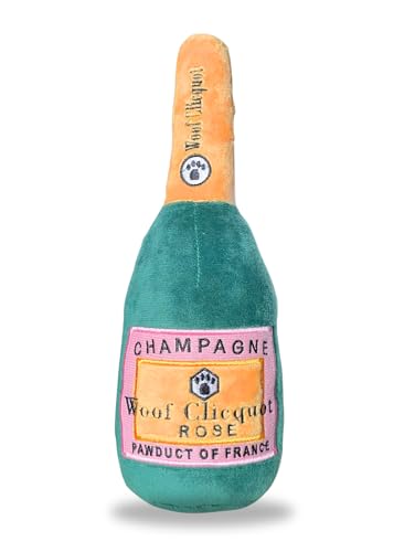 southportpaws - Woof Clicquot Rosé Champagner Hundespielzeug für alle Rassen - Alkohol Hundespielzeug - Designer Rose Weinflasche Hundespielzeug - Lustig & Niedlich mit Quietscher southportpaws - Woof Clicquot Rosé Champagner Hundespielzeug für alle Rassen - Alkohol Hundespielzeug - Designer Rose Weinflasche Hundespielzeug - Lustig & Niedlich mit Quietscher von southportpaws