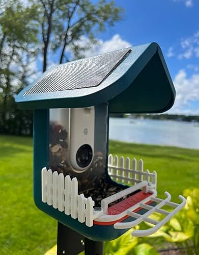 SplashNColor Doppelsitzstangen-Set kompatibel mit Bird Buddy - Outdoor-Sitzstange zum Füttern mehrerer Vögel - Bird Buddy Zubehör - Langlebige, wetterfeste Futterspender für den Außenbereich von splash n color