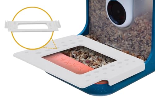 SplashNColor Futterschale kompatibel mit BirdBuddy - Outdoor Vogelstange zum Füttern mehrerer Vögel - Bird Buddy Zubehör - Langlebige, wetterfeste Futterspender für den Außenbereich - Weiß von splash n color