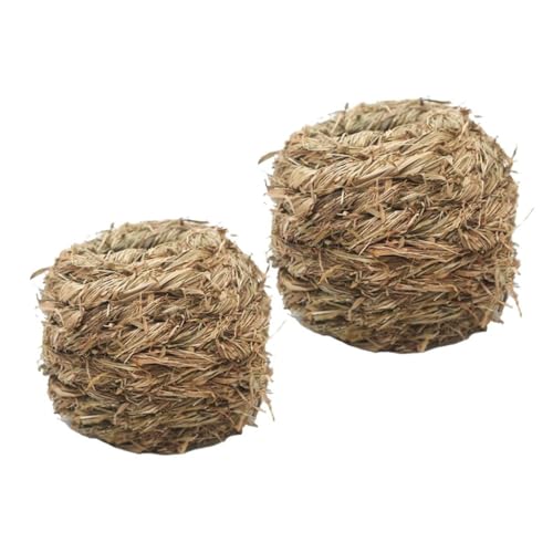2 Stück handgewebtes Stroh-Vogelnest Käfig Vogelhaus für Papageientauben, umweltfreundlich, tragbar, natürliches Gras-Nesthaus für kleine Haustiere von sporful