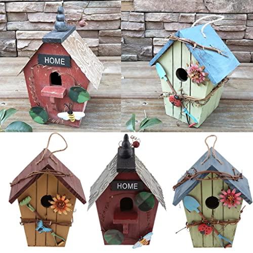 3-teiliges Vogelhaus aus Holz, zum Aufhängen, Gartendekor-Set 3-teiliges Vogelhaus aus Holz, zum Aufhängen, Gartendekor-Set von sporful