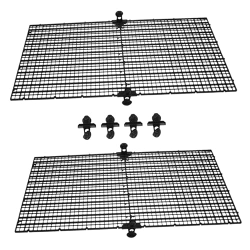 4 x Aquarium-Isolationsplatten – Aquarium-Trennwände, schwarze Kunststoff-Gitterplatten für Fisch-Management von sporful