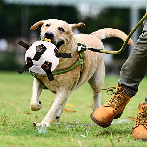Gor Pets Super Soccer Fußball-Hundespielzeug mit Nylonlaschen zum Apportieren und Ziehen, strapazierfähiges TPU, umweltfreundlich, kaufest, inklusive Pumpe von sporful