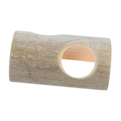 Hamstertunnel Versteck | Interaktives Versteck für Kleintiere | Natürliches Baumstamm-Design | 15,0 x 9,0 x 6,5 cm | Perfekt für Meerschweinchen, Ratten & Mäuse von sporful
