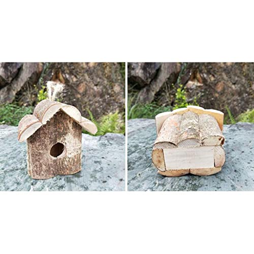 Handgefertigtes Vogelhaus aus Holz zum Aufhängen, Gartendekoration, Rasen-Ornament für kleine Vögel Handgefertigtes Vogelhaus aus Holz zum Aufhängen, Gartendekoration, Rasen-Ornament für kleine Vögel von sporful