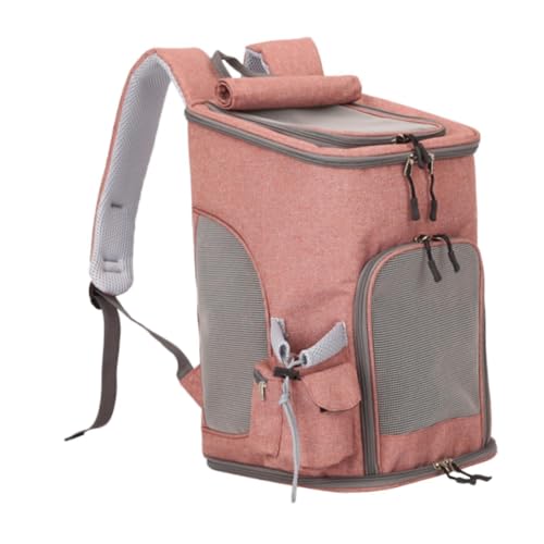 Haustier-Tragerucksack Katzentrage Faltbarer belüfteter Katzenrucksack mit atmungsaktivem Netz, Haustier-Tragerucksack für Katzen kleine Hunde (Orange) von sporful