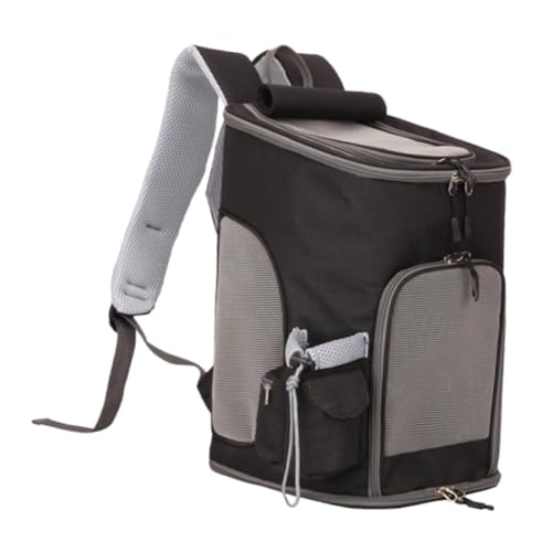 Haustier-Tragerucksack Katzentrage Faltbarer belüfteter Katzenrucksack mit atmungsaktivem Netz, Haustier-Tragerucksack für Katzen kleine Hunde (Schwarz) von sporful