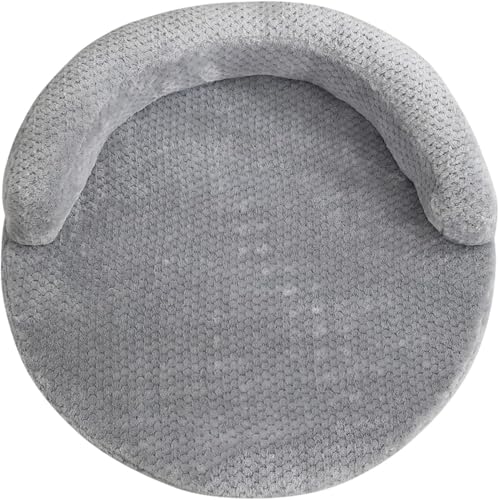 Hundebett für Indoor-Katzen, bequem, abnehmbar, waschbar, Haustier-Schlafmatte, Katzensofa für kleine Haustiere, kleine, mittelgroße Hunde, maschinenwaschbar und trocknergeeignet (Hellgrau, M) von sporful