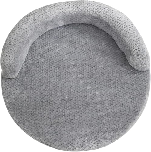 Hundebett für Indoor-Katzen, bequem, abnehmbar, waschbar, Haustier-Schlafmatte, Katzensofa für kleine Haustiere, kleine, mittelgroße Hunde, maschinenwaschbar und trocknergeeignet (Hellgrau, groß) von sporful
