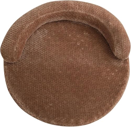 Hundebett für Indoor-Katzen, bequem, abnehmbar, waschbar, Haustier-Schlafmatte, Katzensofa für kleine Haustiere, kleine, mittelgroße Hunde, maschinenwaschbar und trocknergeeignet (braun, groß) von sporful
