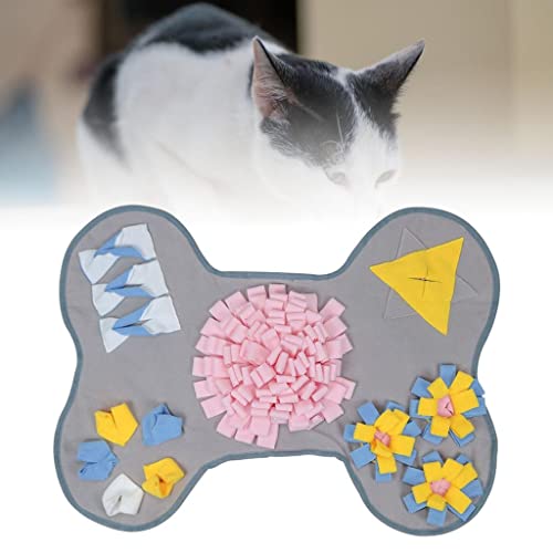 Interaktive Hunde Schnüffelmatte Puzzle-Spielzeug für Training und Bereicherung - rutschfeste tragbare Fleece-Matte für kleine und große Hunde von sporful