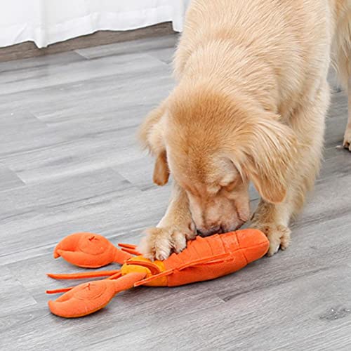 Kauspielzeug für Hunde, Hummerform, interaktiver Backenzahnstab für Zahnreinigung, langlebiges Wildledermaterial, ungiftig, Zahnhygiene für Haustiere von sporful