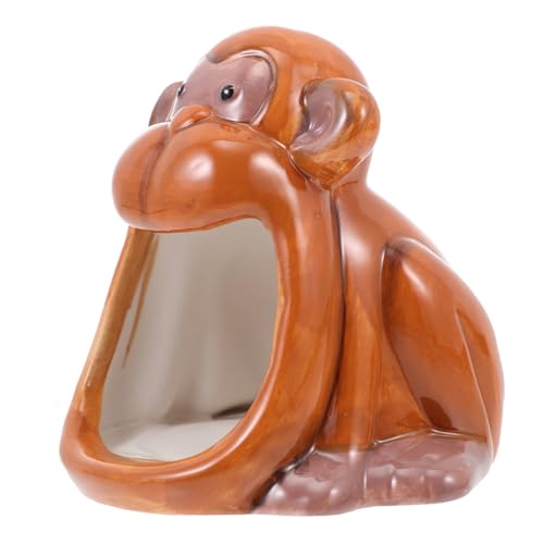 Keramik-Hütte für Hamster, Affenform, Haustierhütte für Kleintiere, Käfigdekoration und Schlafbett Keramik-Hütte für Hamster, Affenform, Haustierhütte für Kleintiere, Käfigdekoration und Schlafbett von sporful