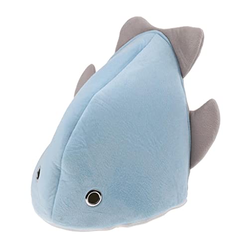 Kleines Haustiernest mit Delfin-Design, warmes Nest für Hamster, Eichhörnchen, Igel, Vögel, Baumwolle, Reißverschluss, Blau von sporful