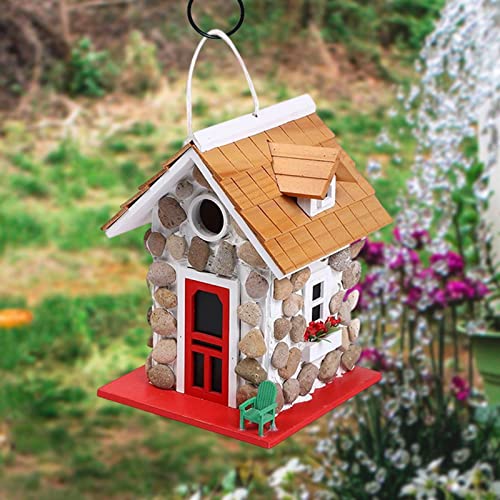 Kolibri-Nest aus Holz, Garten, Terrasse, dekoratives hängendes Vogelhaus für kleine Vögel wie Schwalbe, Bluebird Finken Kolibri-Nest aus Holz, Garten, Terrasse, dekoratives hängendes Vogelhaus für kleine Vögel wie Schwalbe, Bluebird Finken von sporful