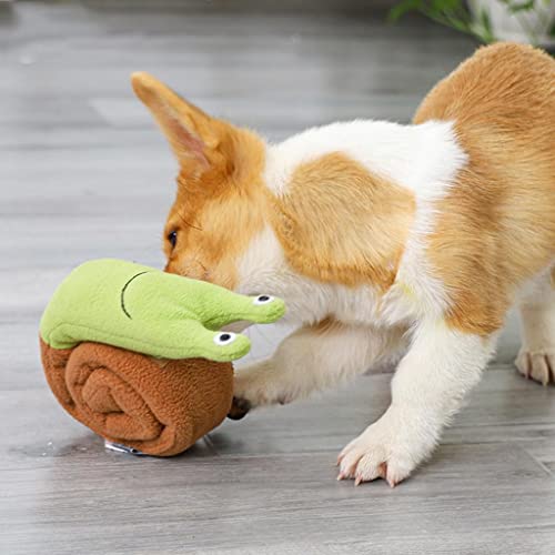 Quietschendes Hundespielzeug, Plüsch-Schneckenform, Zahnreinigung, interaktives Schnüffel-Trainingsspielzeug, 2 Stück von sporful