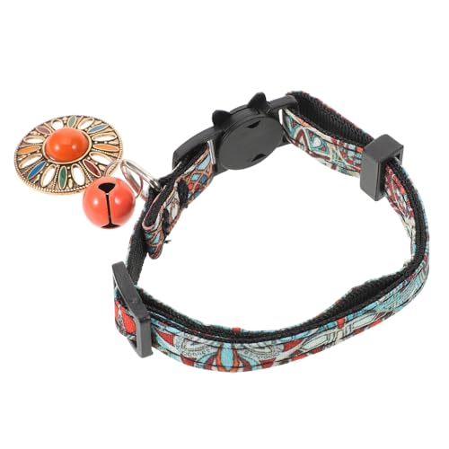 Retro Haustier Halsband für Katzen und Hunde mit Glöckchen, verstellbare stilvolle Halsdekoration für Kätzchen und Welpen Retro Haustier Halsband für Katzen und Hunde mit Glöckchen, verstellbare stilvolle Halsdekoration für Kätzchen und Welpen von sporful