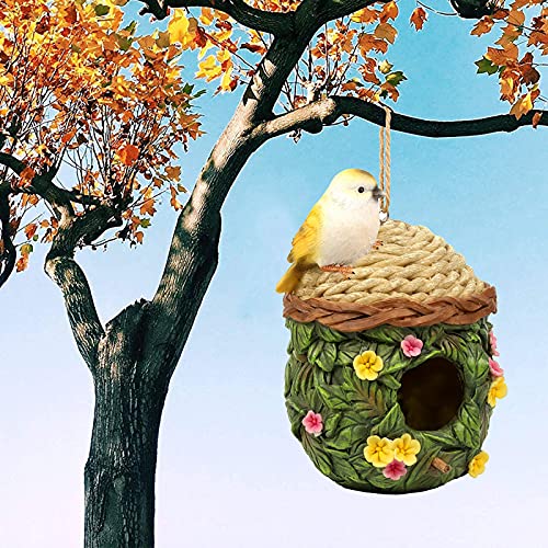 Rustikales Vogelhaus, dekoratives Vogelnest, Outdoor, Balkon, Dach, Vogelhaus, Käfig, Harz, umweltfreundlich von sporful