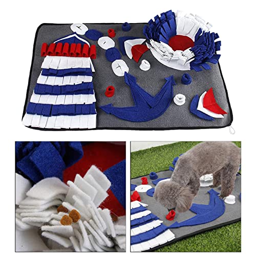 Schnüffelmatte für Hunde, langsames Füttern, Puzzle-Spielzeug für Haustiere, interaktive Futtermatte mit rutschfester Unterseite, maschinenwaschbar, langlebiges Haustierkissen, 50 x 70 cm von sporful