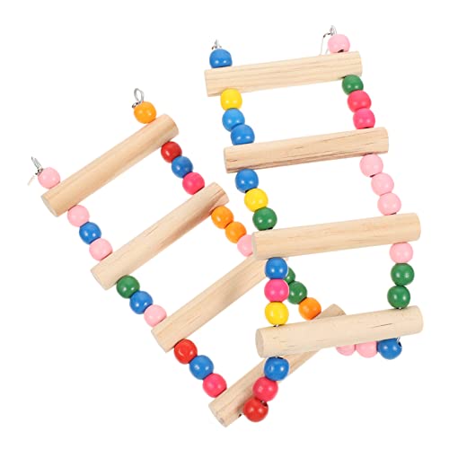 Sittich-Kletterleiter aus Holz für Vögel, 8-stufige bunte Trainingsleiter für Wellensittiche, Nymphensittiche und Unzertrennliche Sittich-Kletterleiter aus Holz für Vögel, 8-stufige bunte Trainingsleiter für Wellensittiche, Nymphensittiche und Unzertrennliche von sporful
