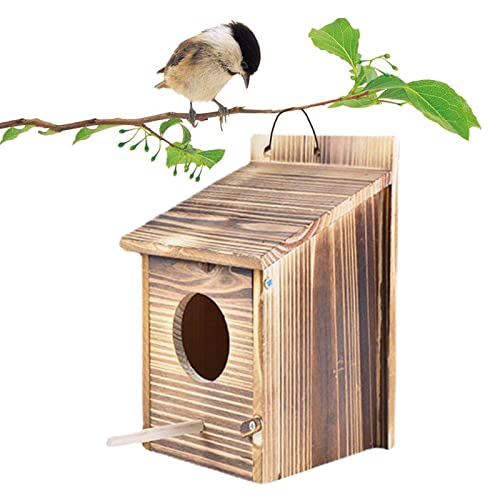 Vogelhaus aus Holz, Shabby-Design, wetterfest, Papageiennest, Zucht, Schlafkasten, Naturholz, handgefertigt, 22,6 x 15,9 cm Vogelhaus aus Holz, Shabby-Design, wetterfest, Papageiennest, Zucht, Schlafkasten, Naturholz, handgefertigt, 22,6 x 15,9 cm von sporful