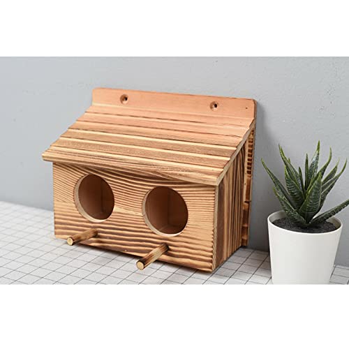 Vogelhaus aus Holz, hängend, für den Außenbereich, Gartendekoration für Papageien, Sittiche, kleine Vögel Vogelhaus aus Holz, hängend, für den Außenbereich, Gartendekoration für Papageien, Sittiche, kleine Vögel von sporful