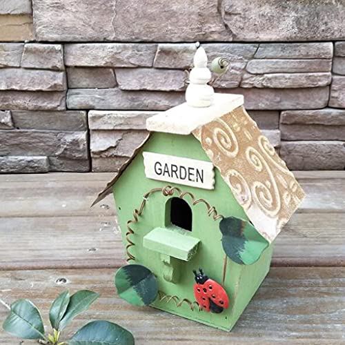 Vogelhaus aus Holz, zum Aufhängen, Vogelhaus, Gartendekoration, bunter Stil, 2 Stück Vogelhaus aus Holz, zum Aufhängen, Vogelhaus, Gartendekoration, bunter Stil, 2 Stück von sporful