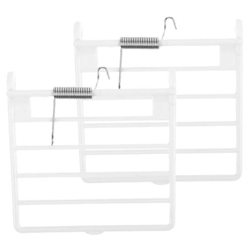 Vogelkäfig-Tür-Ersatz, automatische Federtür für Papageien-Taubenkäfige, weißes ABS, einfache Installation, 2 Stück von sporful