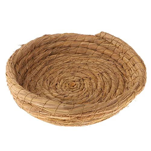 Vogelnest aus gewebtem Stroh, handgewebt, Naturgras, Vogelhaus für Papageien, Tauben, kleine Haustiere, 2 Stück Vogelnest aus gewebtem Stroh, handgewebt, Naturgras, Vogelhaus für Papageien, Tauben, kleine Haustiere, 2 Stück von sporful