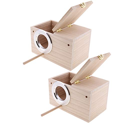 Wildvogel-Nistkasten aus Holz, 2 Stück, Garten, Vogelfutterstation, Haus für den Außenbereich, Hinterhof, Terrasse von sporful