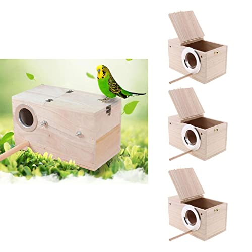 Wildvogel-Nistkasten aus Holz, für den Garten, Futterstation für Vogelbeobachtung, 3 Stück von sporful
