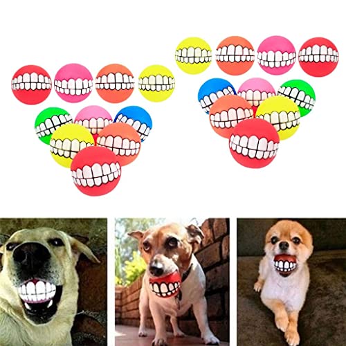 sporful 20 x langlebiges Kauspielzeug für Hunde, Zahnreinigungsball für kleine, mittelgroße Hunde von sporful