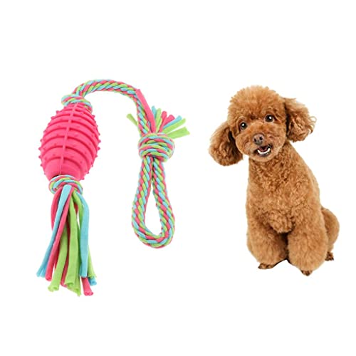 sporful Dog Tug of War Seilball Spielzeug für aggressive Kauer, interaktives Kauspielzeug mit Griff für Welpen von sporful