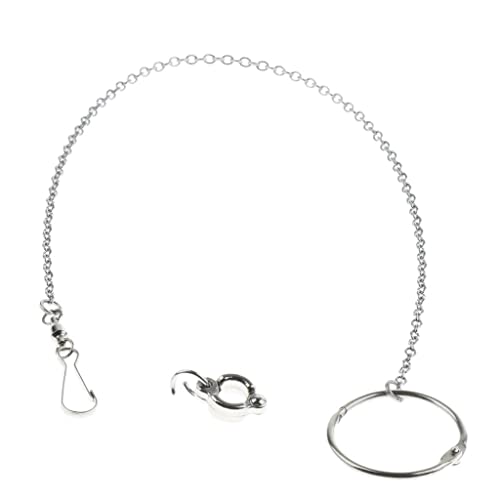 sporful Edelstahl-Fußkettchen mit acht Ringen, Haustier-Fußkettchen, Nymphensittich-Fußkette, Papageien-Fußring, Edelstahl, Vogel-Leine, Papageienöffnung, Aktivitätsring, Vogelständer, Fußkettchen, von sporful