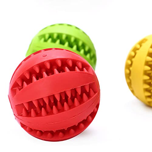 sporful Gummiball, Kauspielzeug, Leckerli-Reinigung, Haustier-Training, Zahnspielzeug, 2 x 5 cm, Rot von sporful