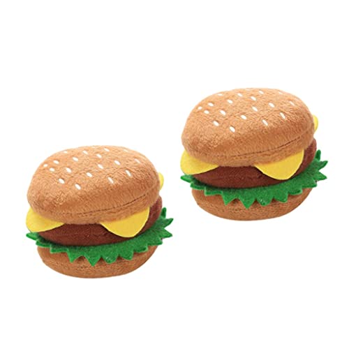 sporful Hamburger-Kauspielzeug, quietschendes Plüsch-Hundespielzeug zum Zahnen und Reinigen, 2 Stück sporful Hamburger-Kauspielzeug, quietschendes Plüsch-Hundespielzeug zum Zahnen und Reinigen, 2 Stück von sporful