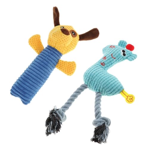 sporful Hundespielzeug aus Baumwolle, Kauspielzeug für Hunde und Katzen, 2 Stück, Gelb und Blau sporful Hundespielzeug aus Baumwolle, Kauspielzeug für Hunde und Katzen, 2 Stück, Gelb und Blau von sporful