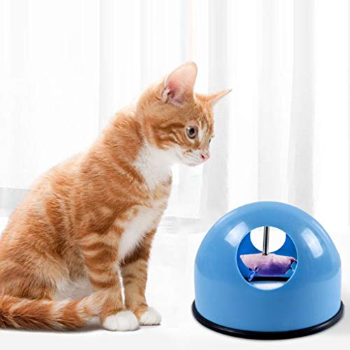 sporful Interaktives Katzenspielzeug, drehbarer Drehtisch, lustiges Haustierspiel, Übung, stimuliert die Jagd, Schlagkraft, Kunststoff, langlebig, sicher, kleine Katzen, Kätzchen von sporful
