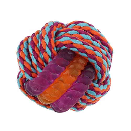 sporful Kauspielzeug für Hunde, Seil, Zahnspielzeug für Welpen, sicher, ungiftig, langlebig, interaktive Bissfestigkeit, rundes Design, 8,9 cm von sporful