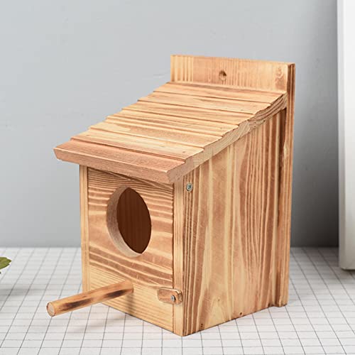 sporful Massivholz Vogelhaus Loch Nest Käfig Isolierung Brutkasten Holzunterstand für Garten Wildvögel von sporful